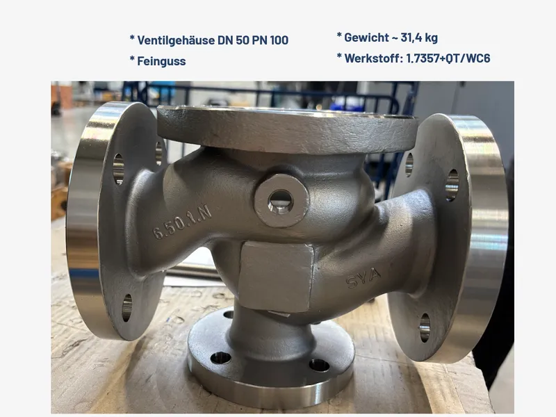 Ventilgehäuse DN50 PN 100